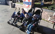 Visiting the train station