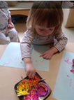 Painting with cotton buds