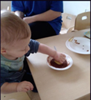 Dipping Apples for Halloween