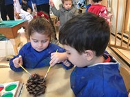 Decorating Pinecones