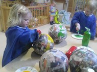 Paper Mache Hot Air Balloons