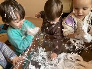 Shaving foam play