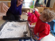 We loved our flour play experience