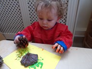 Autumn sensory painting