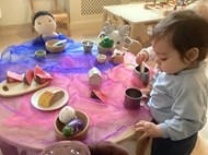 Having a tea party