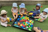 Building blocks in the garden