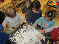 Shaving Foam Mark Making