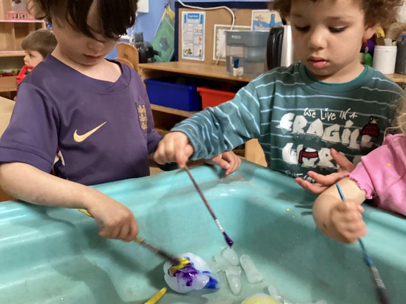 Painting Ice Gloves