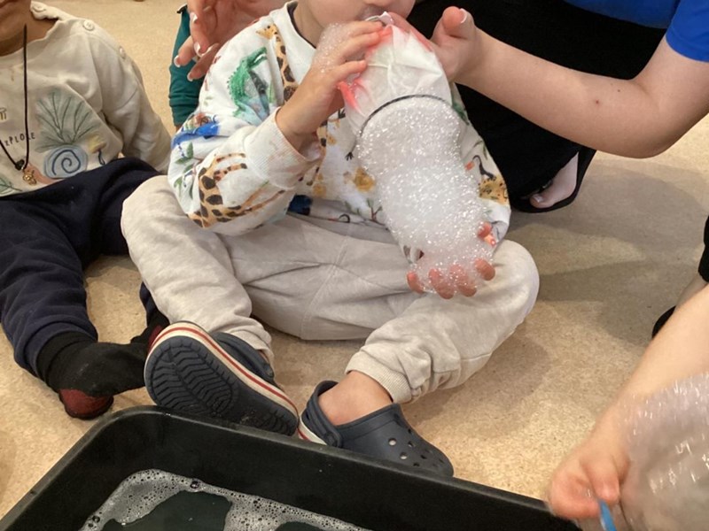 Foamy Rainbow Fun in Ladybirds!