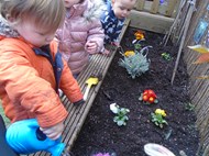 Planting our spring flowers