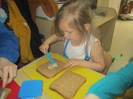 Making Sandwiches for our Picnic